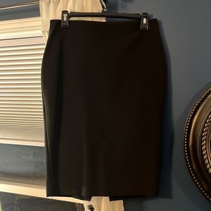 Black pencil skirt with back slit